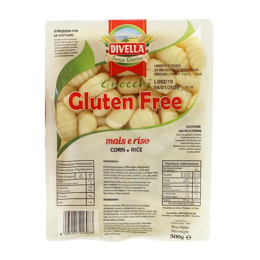 Divella Gluten Free Gnocchi - Imported From Italy, 1.1 lbs (500g) - Snazzy Gourmet