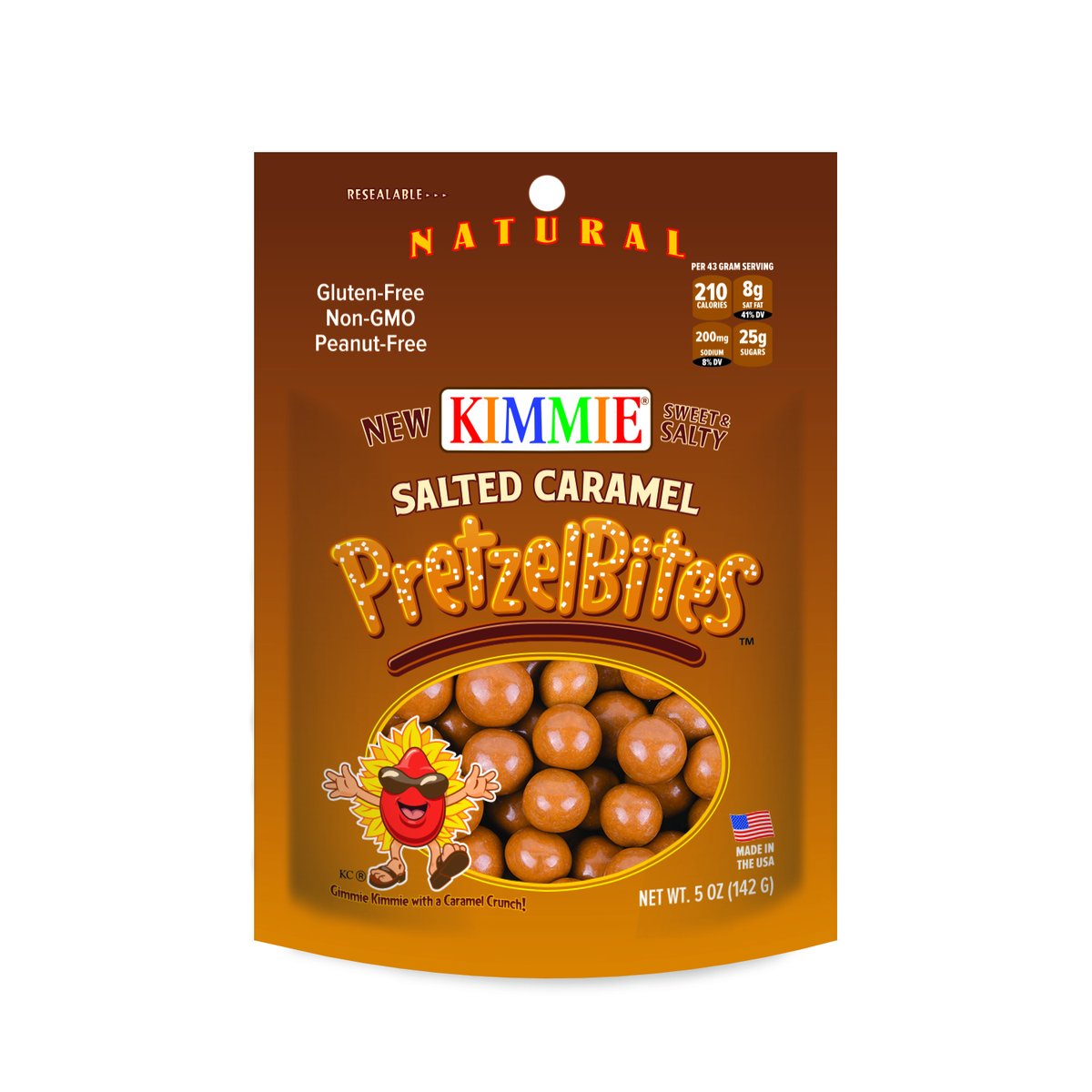 Kimmie Candy Gluten Free Natural PretzelBites™ Salted Caramel - Snazzy Gourmet